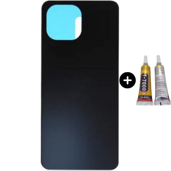Xiaomi Mi 11 Uyumlu Arka Pil Kapağı Siyah + B7000 - Image 1
