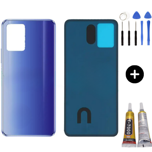 Vivo Y21 Uyumlu Arka Pil Kapağı Mavi + Montaj Seti - Image 1