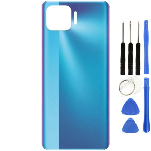 Oppo Reno 4 Lite Uyumlu Arka Pil Kapağı Mavi + Tamir Seti - Image 1