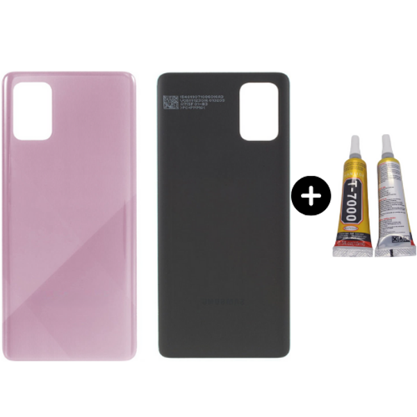 Samsung A71 SM-A715 Uyumlu Arka Pil Kapağı Pembe + B7000 - Image 1