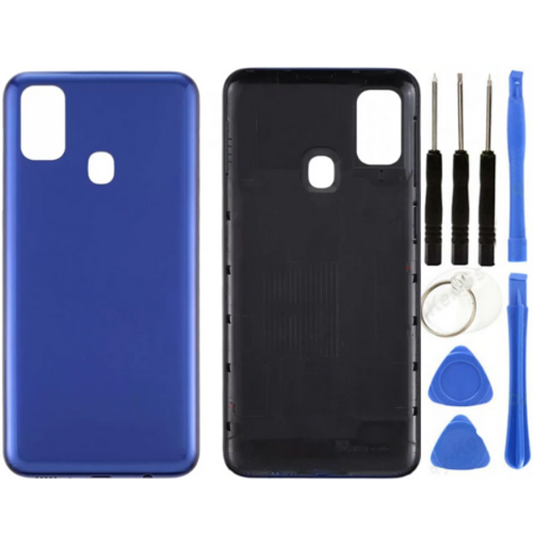 Samsung M21 SM-M215 Uyumlu Arka Pil Kapağı Mavi + Tamir Seti - Image 1