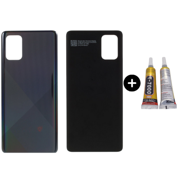 Samsung A72 SM-A725F Uyumlu Arka Pil Kapağı Siyah + B7000 - Image 1