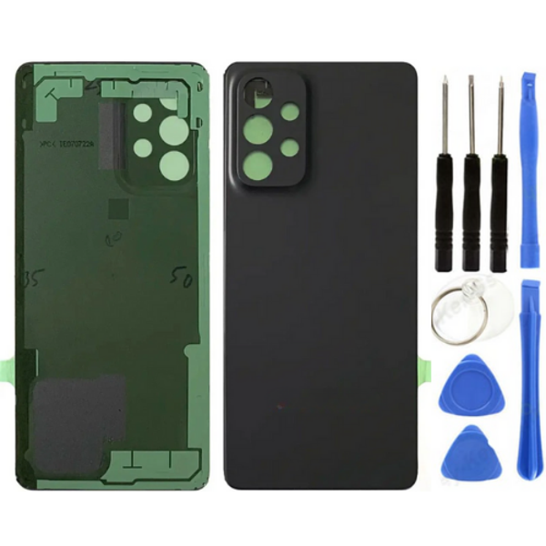 Samsung A73 5G SM-A736 Uyumlu Arka Pil Kapağı Siyah + Tamir Seti - Image 1