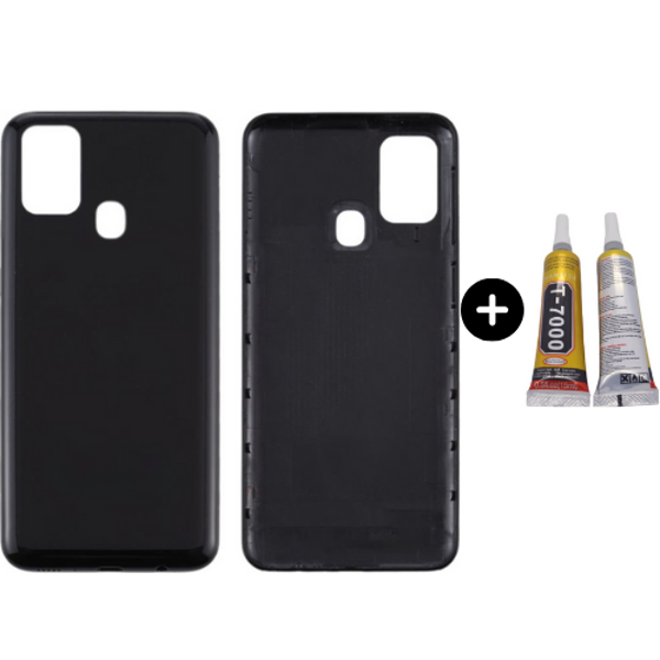 Samsung M31 SM-M315 Uyumlu Arka Pil Kapağı Siyah + B7000 - Image 1