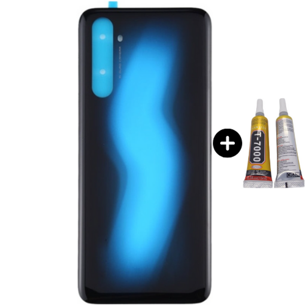 Realme 6 Pro Uyumlu Arka Pil Kapağı Mavi + B7000 - Image 1