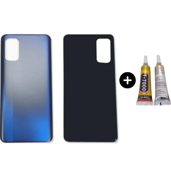 Realme 7 Pro Uyumlu Arka Pil Kapağı Mavi + B7000 - Image 1