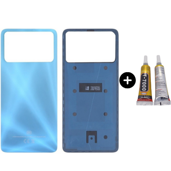 Xiaomi Poco Pocophone X4 Pro Uyumlu Arka Pil Kapağı Mavi + B7000 - Image 1