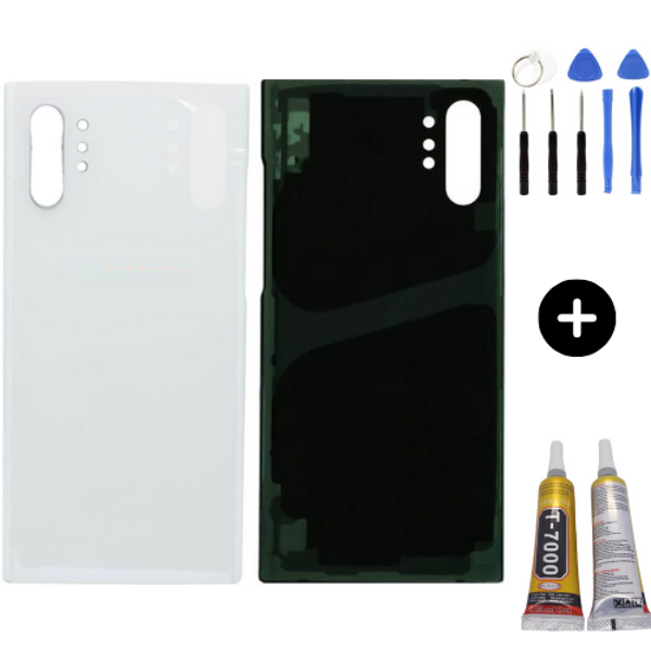 Samsung Galaxy Note 10 Plus SM-N970F Uyumlu Arka Pil Kapağı Beyaz + Montaj Seti - Image 1