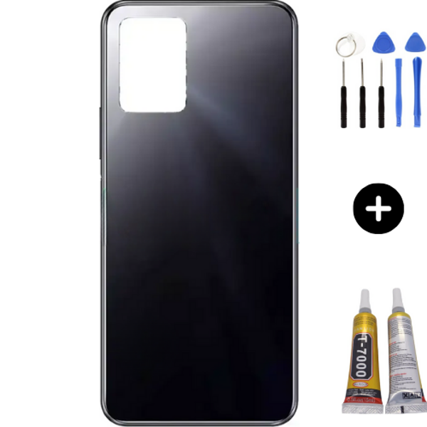 Vivo Y33S Uyumlu Arka Pil Kapağı Siyah + Montaj Seti - Image 1