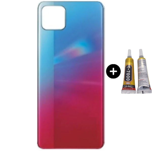Oppo A73 Uyumlu Arka Pil Kapağı Mavi + B7000 - Image 1