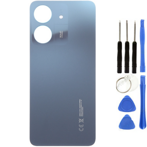 Redmi 13C Uyumlu Arka Pil Kapağı Mavi + Tamir Seti - Image 1