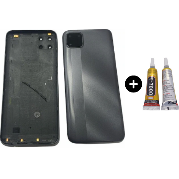 Oppo C11 2021 Uyumlu Full Kasa Arka Kapak Siyah + B7000 - Image 1