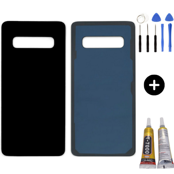 Samsung S10 E SM-G970F Uyumlu Arka Pil Kapağı Siyah + Montaj Seti - Image 1