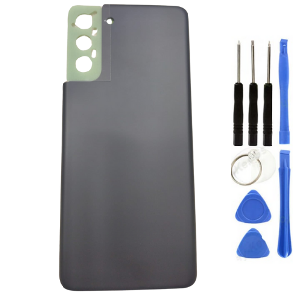 Samsung S21 Plus SM-G996 Uyumlu Arka Pil Kapağı Siyah + Tamir Seti - Image 1