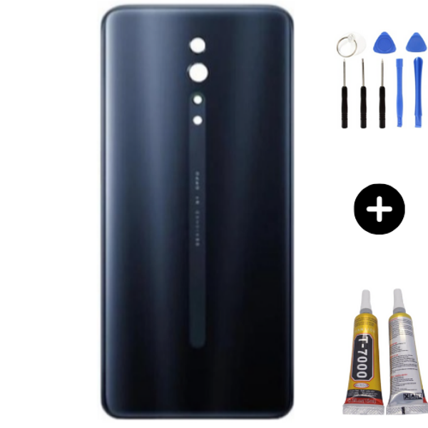 Oppo Reno Z Uyumlu Arka Pil Kapağı Siyah + Montaj Seti - Image 1