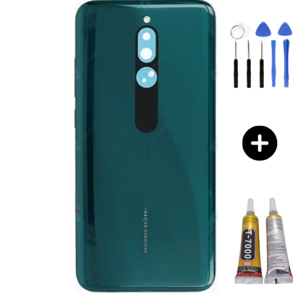 Redmi 8 Uyumlu Full Kasa Arka Pil Kapağı Yeşil + Montaj Seti - Image 1