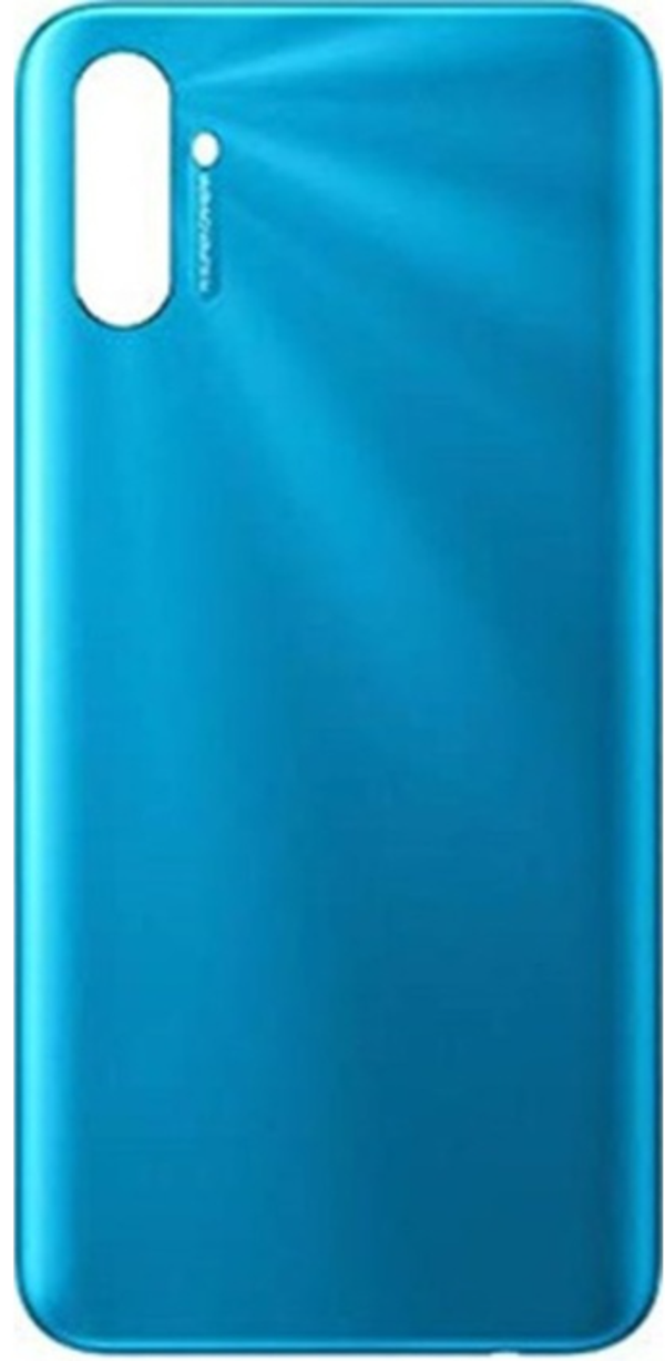 Realme C3 Uyumlu Full Kasa Arka Pil Kapağı Mavi  - Image 1
