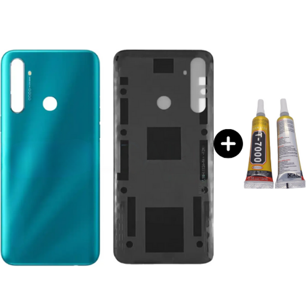 Realme C5İ Uyumlu Arka Pil Kapağı Mavi + B7000 - Image 1