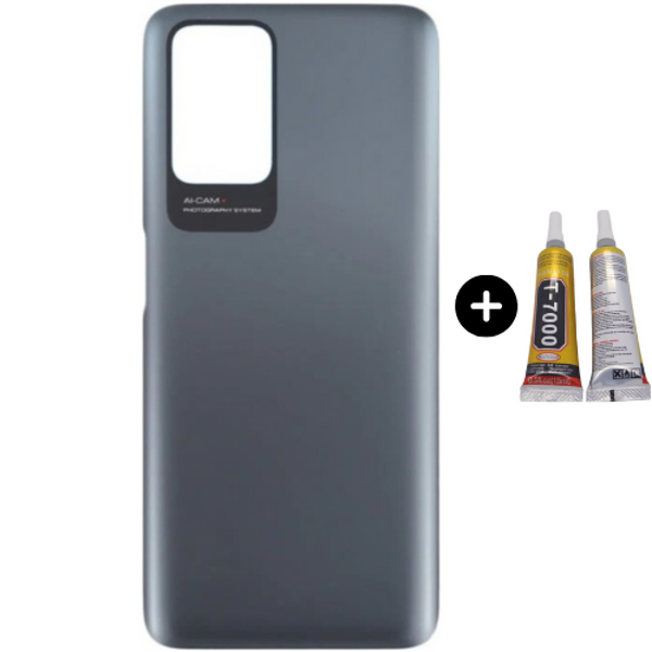 Redmi 10 2022 Uyumlu Arka Pil Kapağı Siyah + B7000 - Image 1