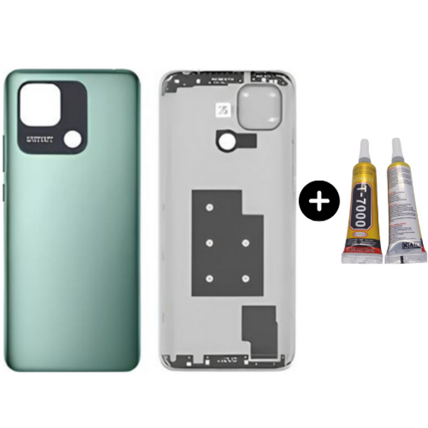 Redmi 10C Uyumlu Full Kasa Arka Pil Kapağı Yeşil + B7000 - Image 1