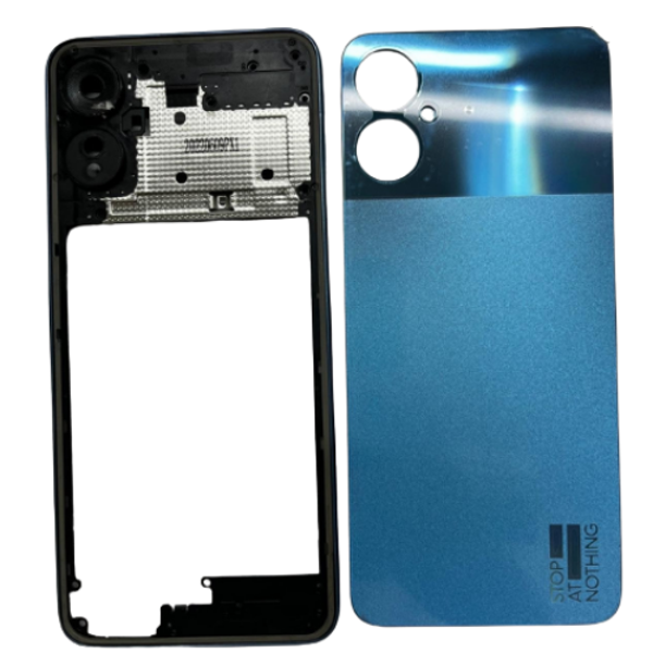 Tecno Spark 9 Pro  Uyumlu Arka Kapak Kasa (Mavi) + Orta Çıta - Image 1