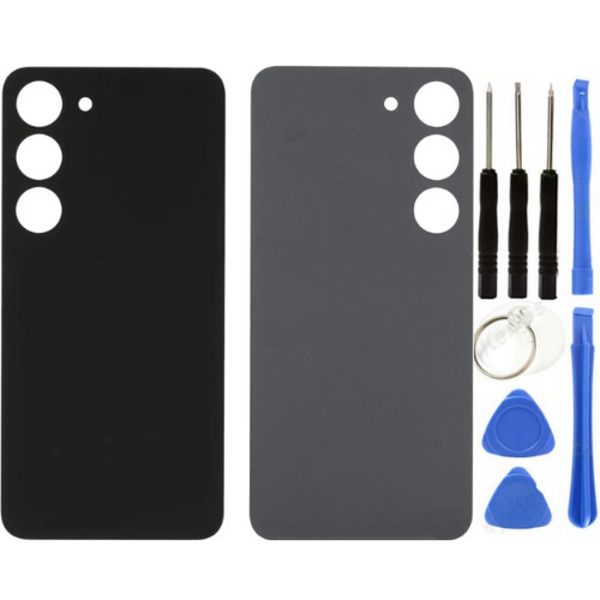 Samsung S23 SM-S911 Uyumlu Arka Pil Kapağı Siyah + Tamir Seti - Image 1