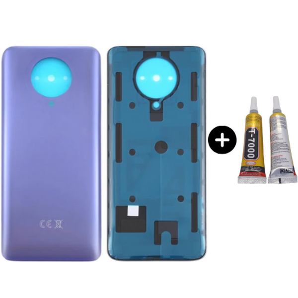 Redmi K30 Pro Uyumlu Arka Pil Kapağı Mor + B7000 - Image 1