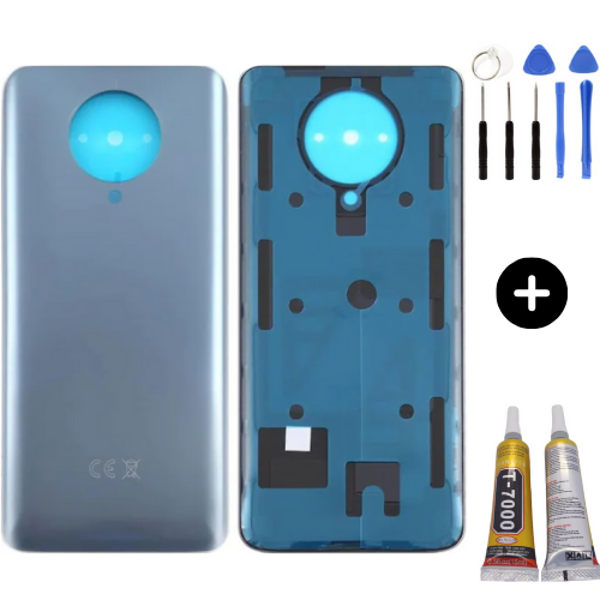 Redmi K30 Pro Uyumlu Arka Pil Kapağı Siyah + Montaj Seti - Image 1