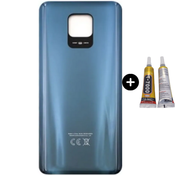 Redmi Note 9 Pro Uyumlu  Arka Pil Kapağı Siyah + B7000 - Image 1