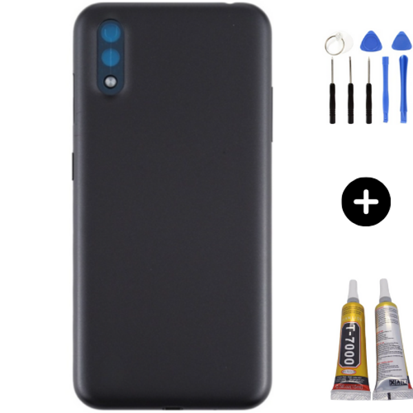Samsung A01 SM-A015F Uyumlu Arka Pil Kapağı Siyah + Montaj Seti - Image 1
