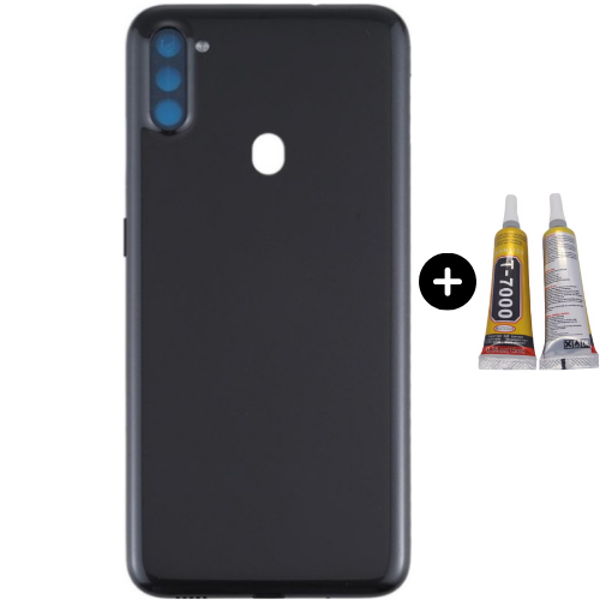 Samsung A11 SM-A115 Uyumlu Arka Pil Kapağı Siyah + B7000 - Image 1