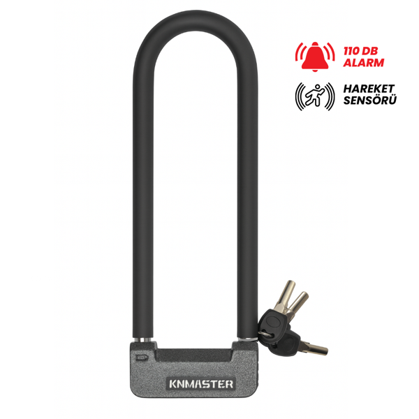 KNMASTER UL200A Alarm Fonksiyonlu U-Lock Bisiklet ve Motosiklet Kilidi - Image 1