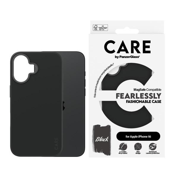 CARE by PanzerGlass Fashionable iPhone 16 MagSafe Uyumlu Siyah Telefon Kılıfı - Image 1