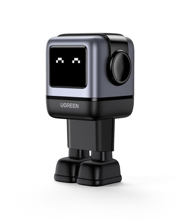 UGREEN Nexode Uno 65W Robot GaN Hızlı Şarj Cihazı 2xUSB-C, 1xUSB-A, Gri, 25685B - Image 1