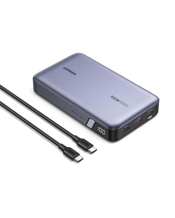 UGREEN 20.000 mAh 100W PD Hızlı Şarj Powerbank 2xUSB-C, 1xUSB-A, 25188 - Image 1