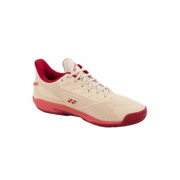 Yonex PC AD Accel Kadın Bej - Pembe Tenis Ayakkabısı - Image 1