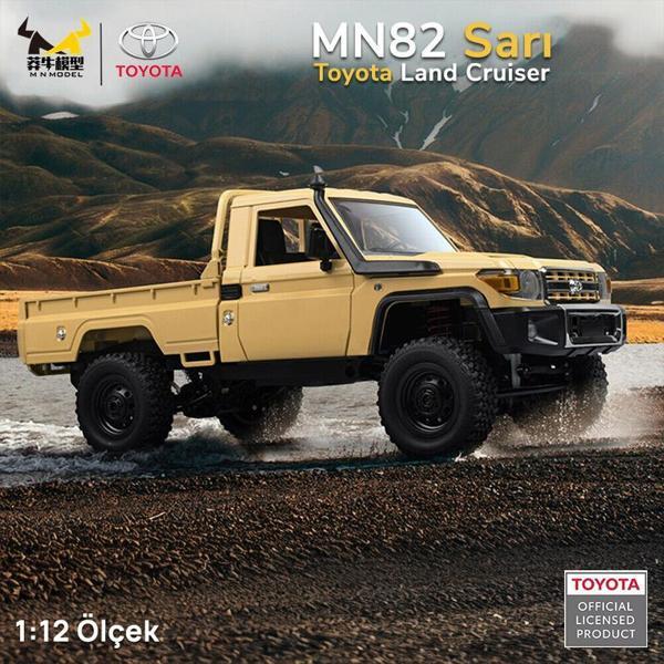 MN Model MN82 1/12 Toyota Land Cruiser LC79 4WD RC Model Crawler Offroad Uzaktan Kumandalı Araba Truck RTR Lisanslı Sarı - Image 1