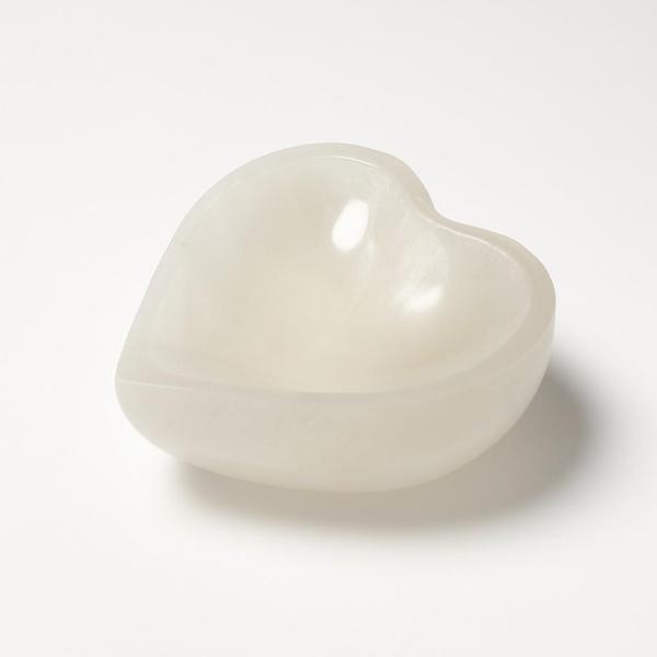 SELENİT DOĞAL KALP KASE 12 CM  - Image 1