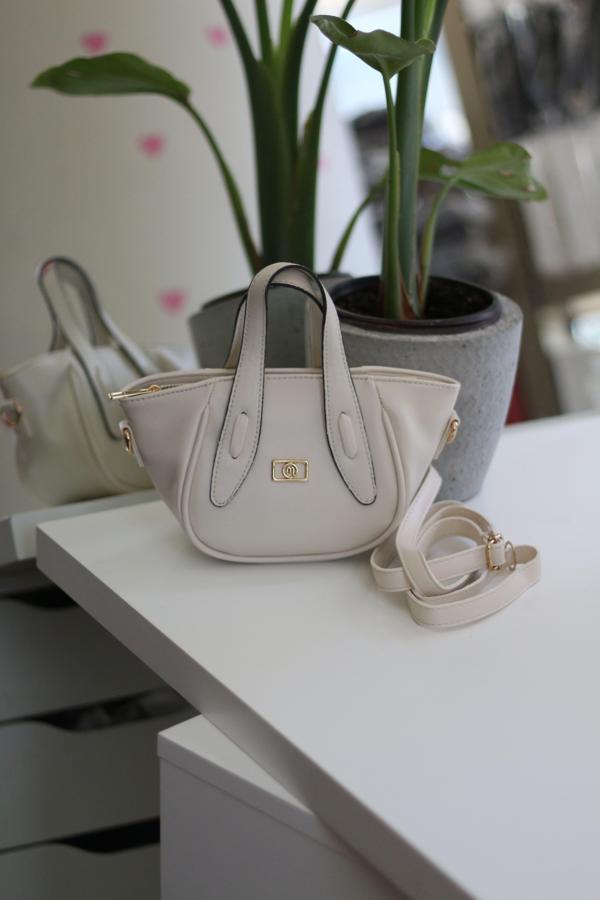  Krem Tutma Saplı Pouch El Çantası - Image 1