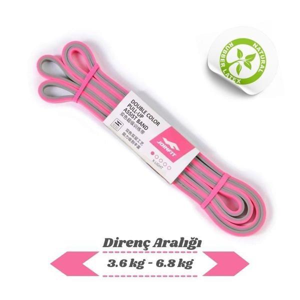 JOINFIT Direnç Lastiği ve Egzersiz Bandı Pembe-Gri XX-Light - Image 1