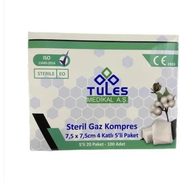 Tules Gaz Kompres 5 li Zarfda 100 lü Nonwoven - Image 1