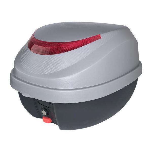 Motosiklet Arka Çanta 32 Litre Carbon Desen Sırt Dayama Pedi Motor Çanta Grey - Image 1