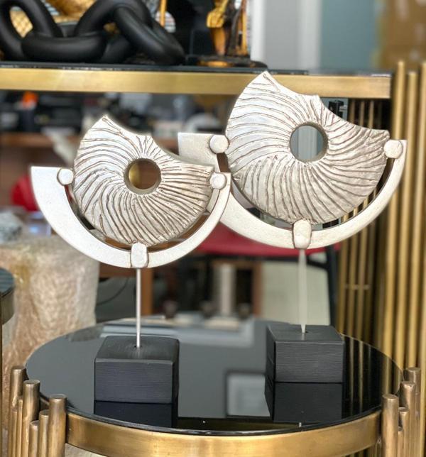 2 Li Kaideli Halka Biblo Viking Kalkanı Obje Modern Özel Tasarım - Image 1