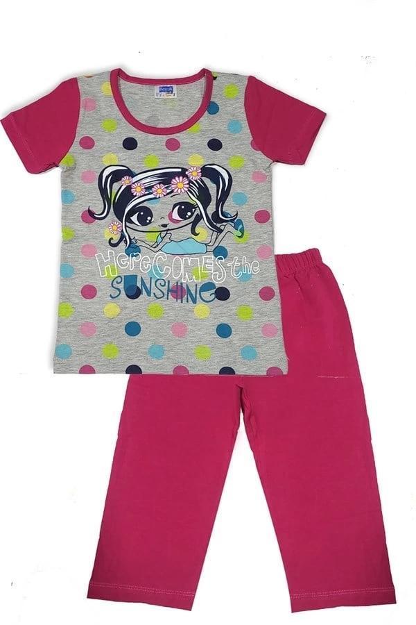 Kız Çocuk Kısa Kollu Pijama Takımı - Image 1