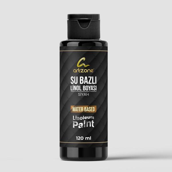 Artzone Su Bazlı Linol Boyası 120ml - Siyah - Image 1