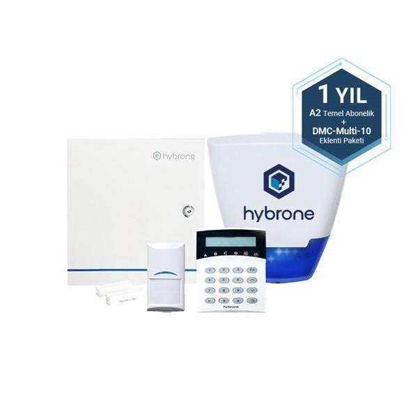 Hybrone HY-IA3008-A2DM10-1 Akıllı Network 4G Hırsız Alarm Seti 1 Yıl Hybrone A2 Temel Paket DMC 10 - Image 1