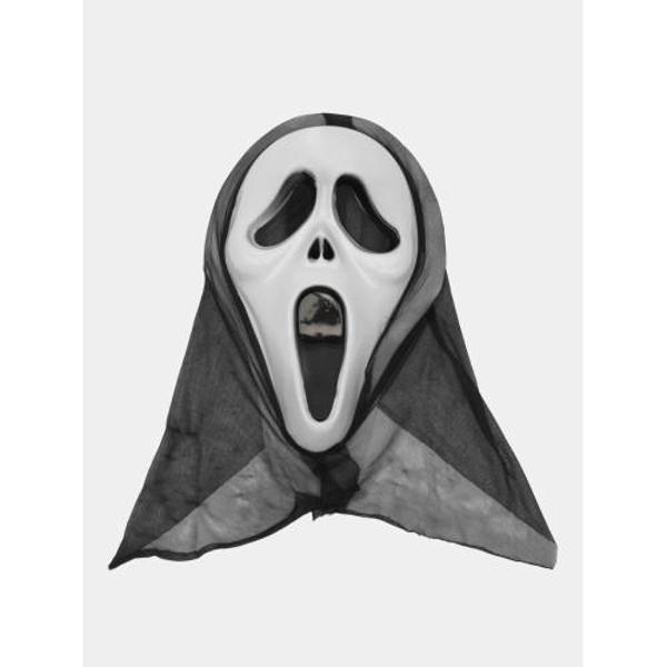 Kapşonlu Çığlık Maskesi Scream Maskesi - Hayalet Maskesi 33x21 cm - Image 1