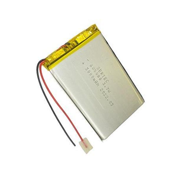 605080 3.7V 3000 mAh Li-Polymer Pil Devreli/1.5A - Image 1