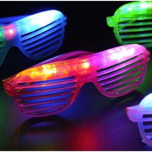 Led Işıklı Renkli Panjur Gözlük 12 Adet - Image 1