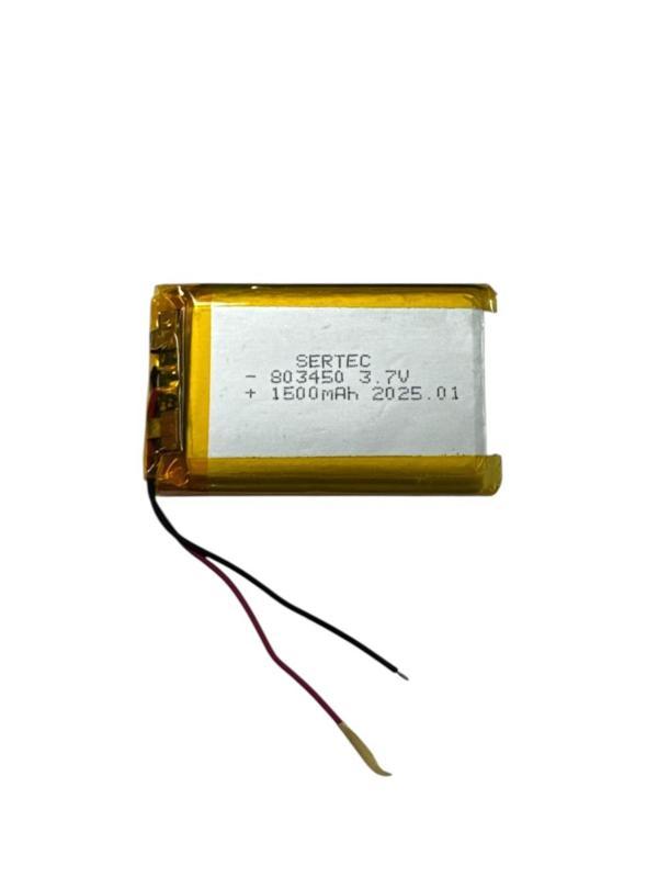803450 3.7V 1500mAh Li-Polymer Pil Devreli/1.5A - Image 1
